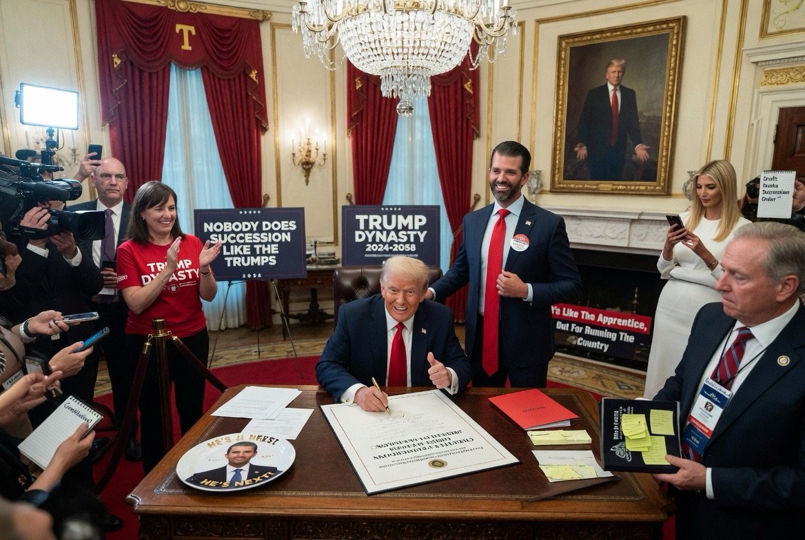 Trump Signs Order Making Don Jr. His Official Successor: “Nobody Does Succession Like the Trumps”